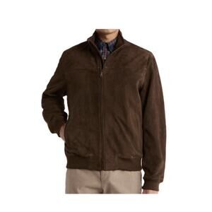 Nwt $798 Brooks Brothers Brown Suede Leather Jacket Mens M Full Zip